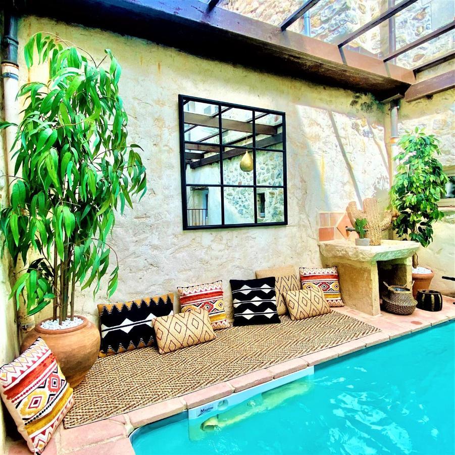 Gite De Groupe 9Ch Ou 3 Gites Independants De 3Ch - Patio Et Piscine Interieure Chauffee Toute L'Annee Vallon-Pont-d'Arc Exterior photo